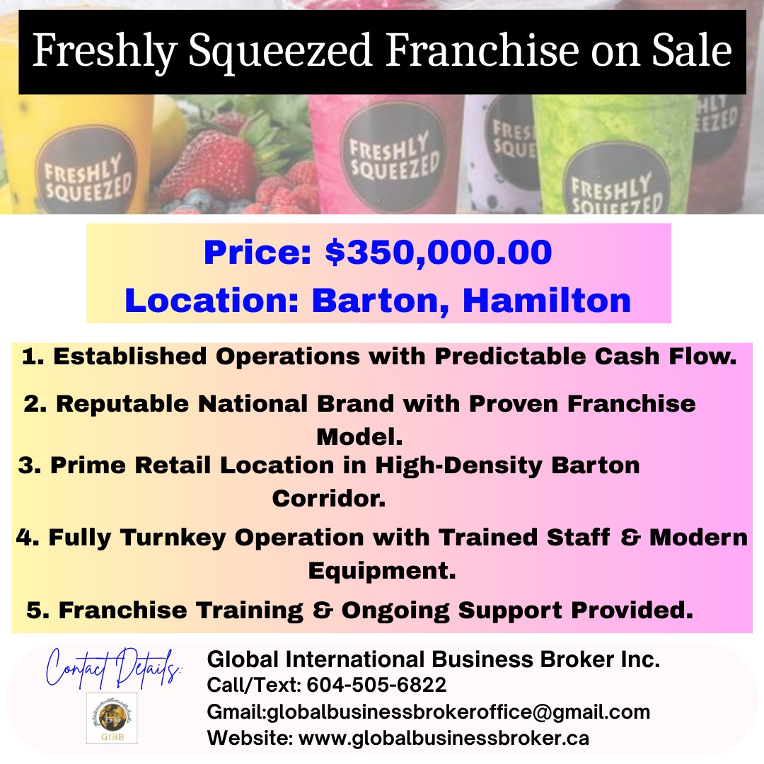 Freshly Squeezed Franchise for Sale 